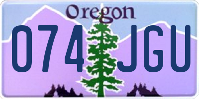 OR license plate 074JGU