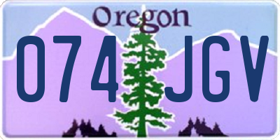 OR license plate 074JGV