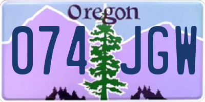 OR license plate 074JGW
