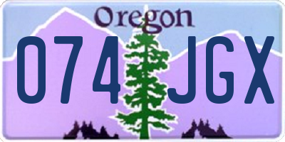 OR license plate 074JGX