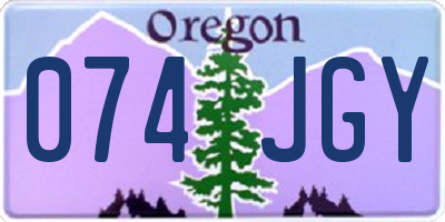 OR license plate 074JGY