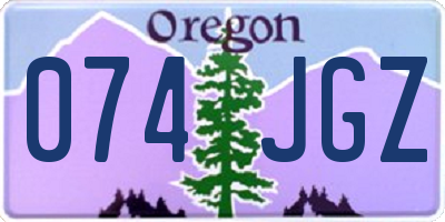 OR license plate 074JGZ