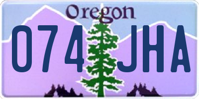 OR license plate 074JHA