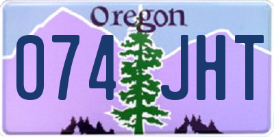 OR license plate 074JHT