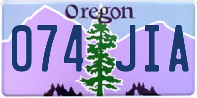 OR license plate 074JIA