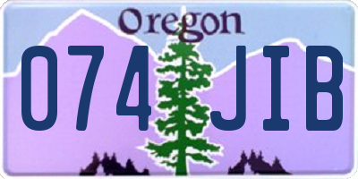 OR license plate 074JIB