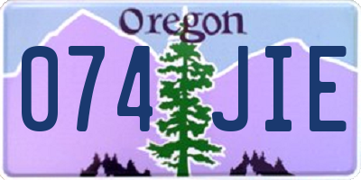 OR license plate 074JIE