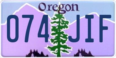 OR license plate 074JIF