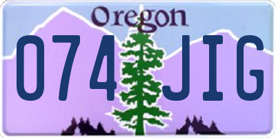 OR license plate 074JIG