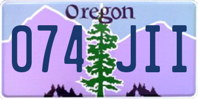 OR license plate 074JII