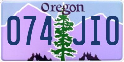 OR license plate 074JIO