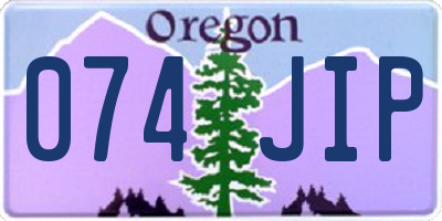 OR license plate 074JIP