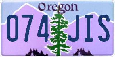 OR license plate 074JIS
