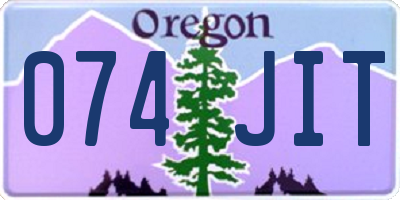 OR license plate 074JIT