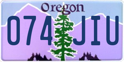 OR license plate 074JIU