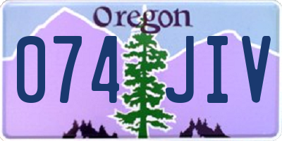 OR license plate 074JIV