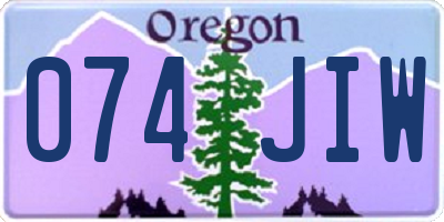 OR license plate 074JIW