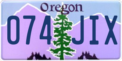 OR license plate 074JIX