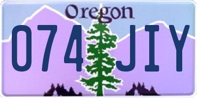 OR license plate 074JIY