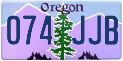 OR license plate 074JJB