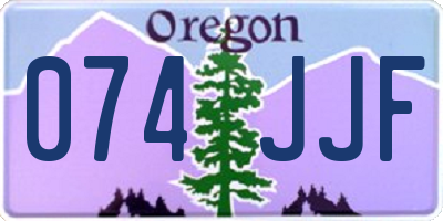OR license plate 074JJF