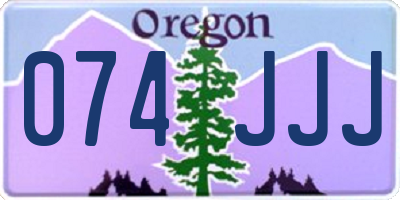 OR license plate 074JJJ