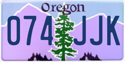 OR license plate 074JJK