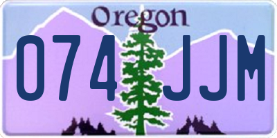 OR license plate 074JJM