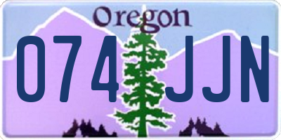 OR license plate 074JJN