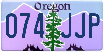 OR license plate 074JJP