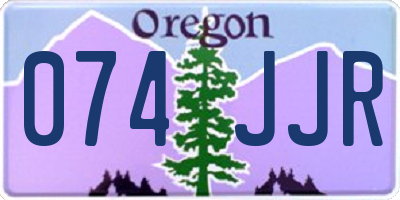 OR license plate 074JJR