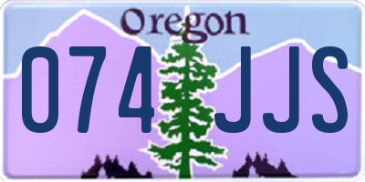 OR license plate 074JJS