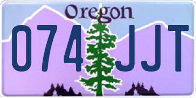 OR license plate 074JJT
