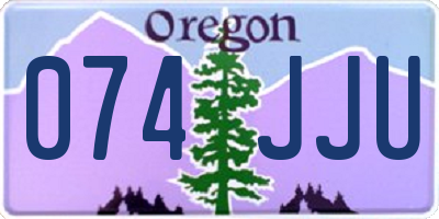 OR license plate 074JJU
