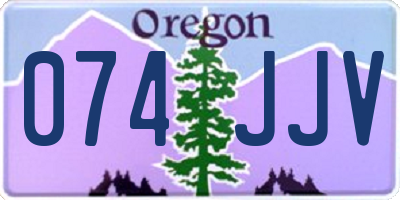 OR license plate 074JJV