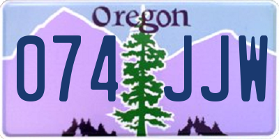 OR license plate 074JJW