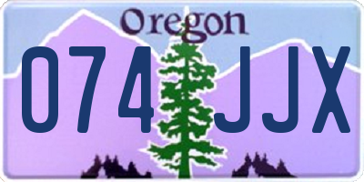 OR license plate 074JJX