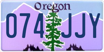 OR license plate 074JJY