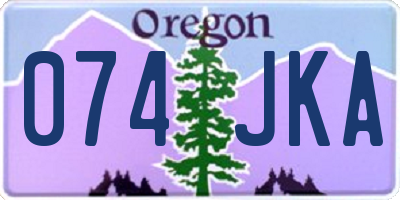 OR license plate 074JKA