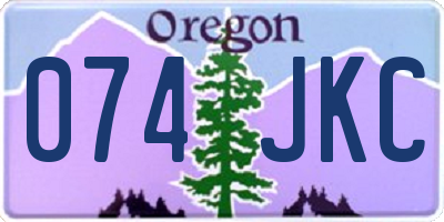 OR license plate 074JKC