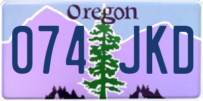 OR license plate 074JKD