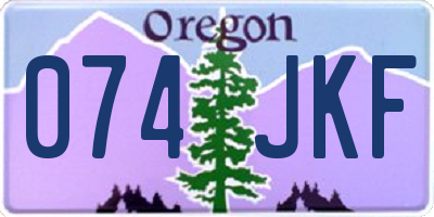 OR license plate 074JKF