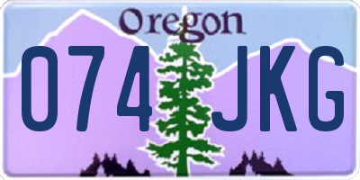 OR license plate 074JKG