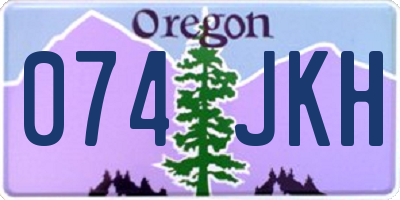 OR license plate 074JKH