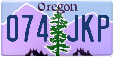 OR license plate 074JKP