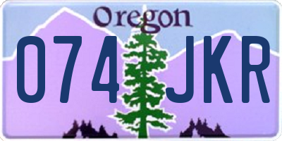OR license plate 074JKR