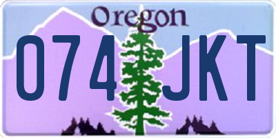 OR license plate 074JKT