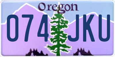 OR license plate 074JKU