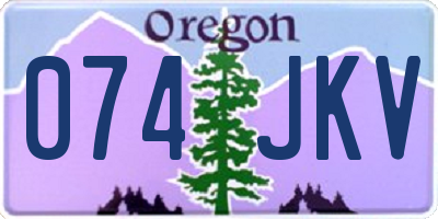 OR license plate 074JKV