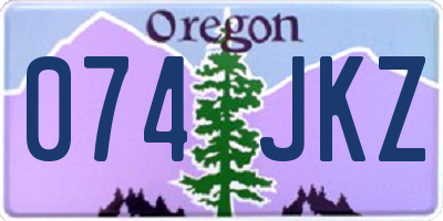 OR license plate 074JKZ